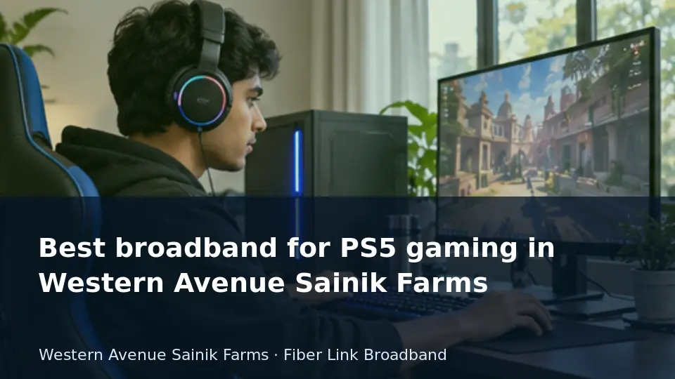 Best broadband for PS5 gaming in Western Avenue Sainik Farms guide