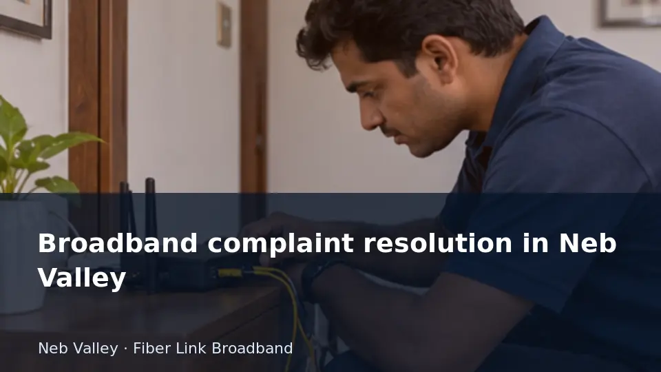 Broadband complaint resolution in Neb Valley guide