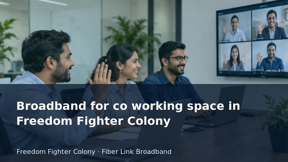 Broadband for co working space in Freedom Fighter Colony guide