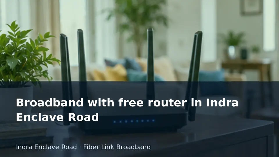 Broadband with free router in Indra Enclave Road guide