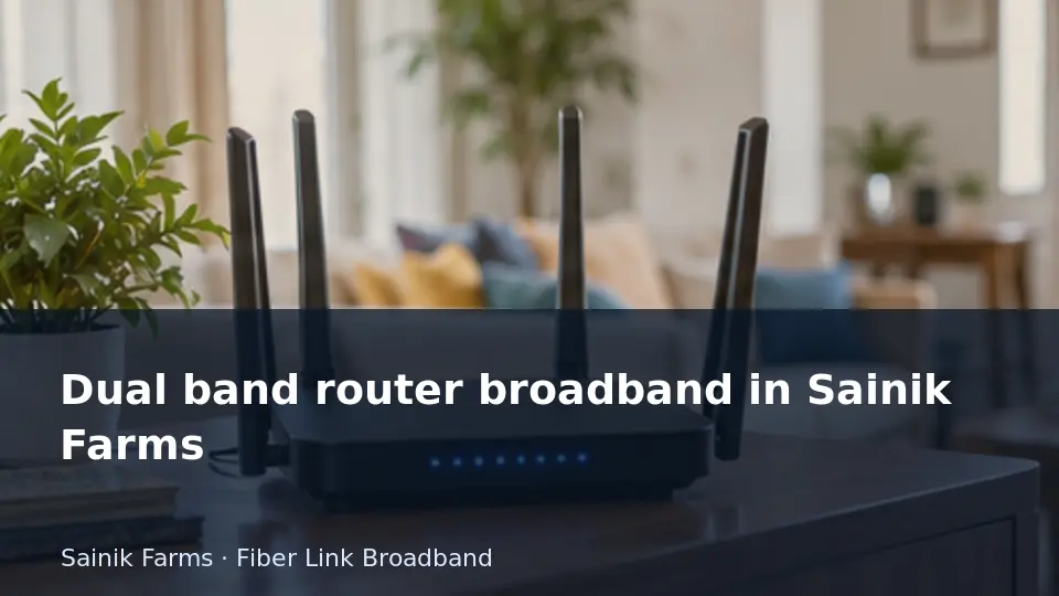 Dual band router broadband in Sainik Farms guide