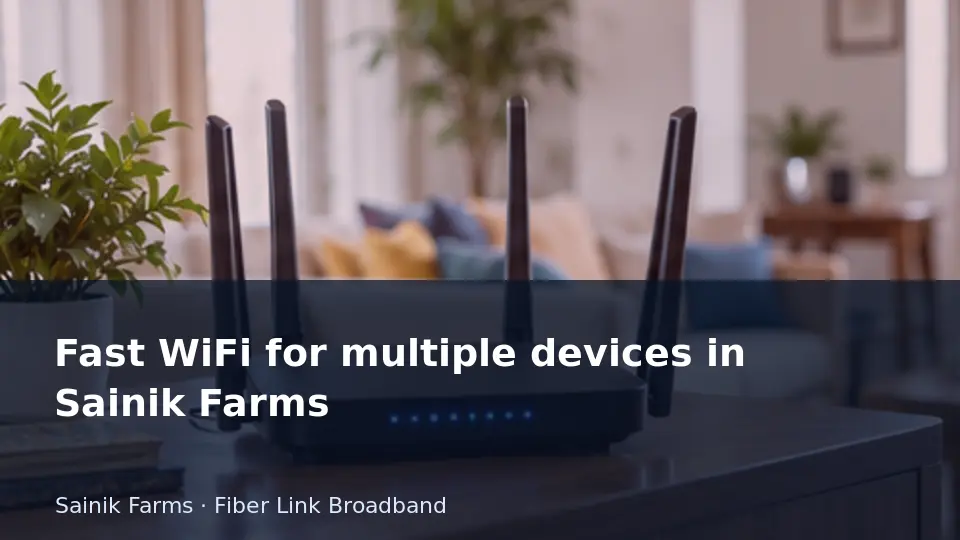 Fast WiFi for multiple devices in Sainik Farms guide