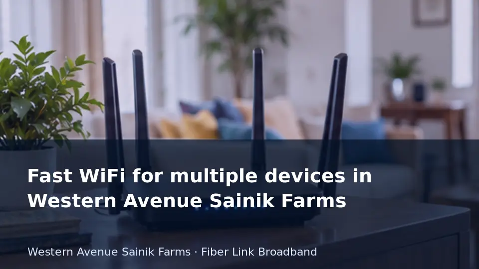 Fast WiFi for multiple devices in Western Avenue Sainik Farms guide