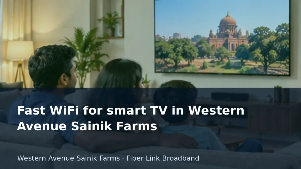 Fast WiFi for smart TV in Western Avenue Sainik Farms guide