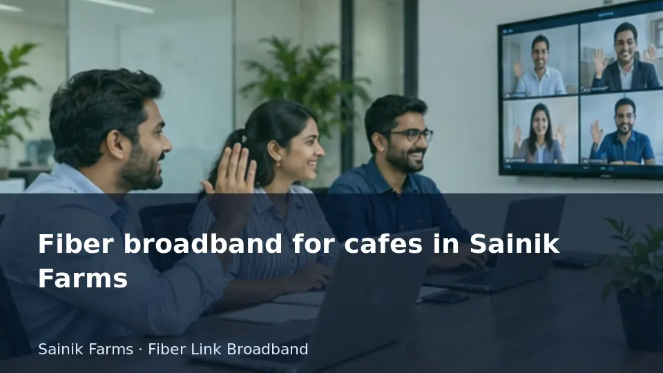Fiber broadband for cafes in Sainik Farms guide