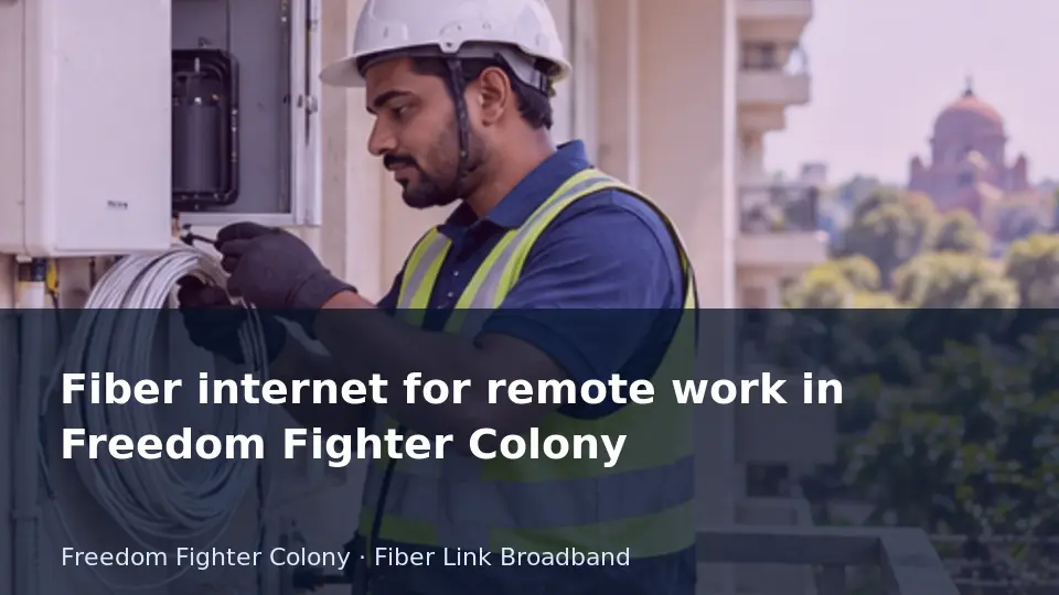 Fiber internet for remote work in Freedom Fighter Colony guide