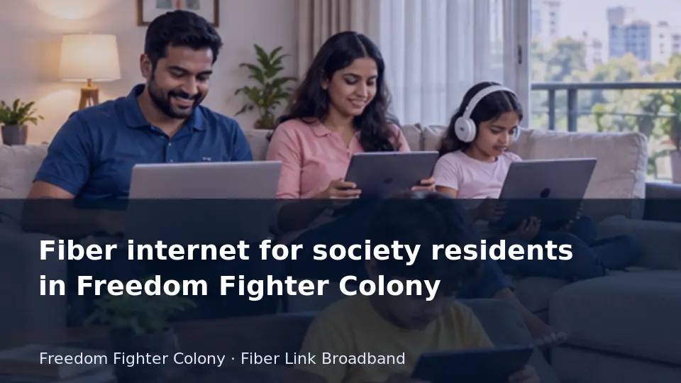 Fiber internet for society residents in Freedom Fighter Colony guide