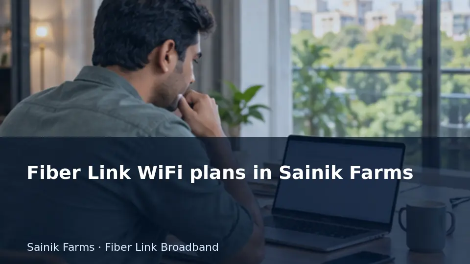 Fiber Link WiFi plans in Sainik Farms guide