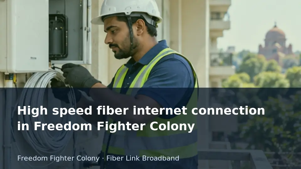 High speed fiber internet connection in Freedom Fighter Colony guide