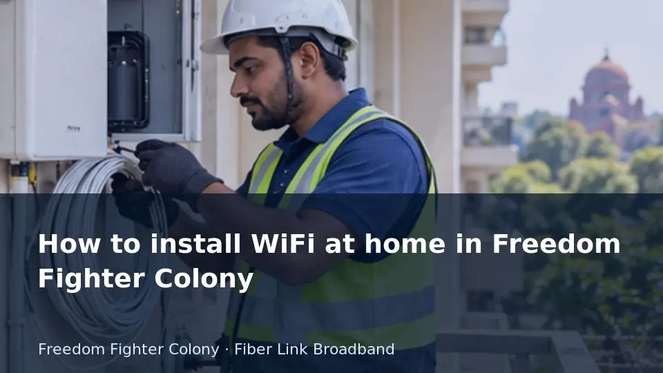How to install WiFi at home in Freedom Fighter Colony guide
