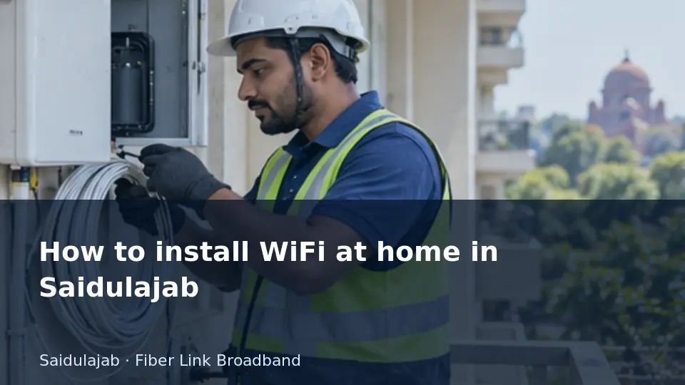 How to install WiFi at home in Saidulajab guide