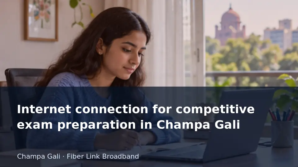 Internet connection for competitive exam preparation in Champa Gali guide