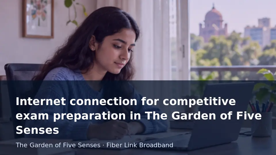Internet connection for competitive exam preparation in The Garden of Five Senses guide