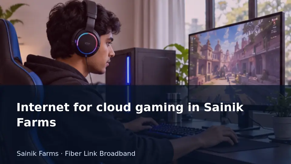 Internet for cloud gaming in Sainik Farms guide