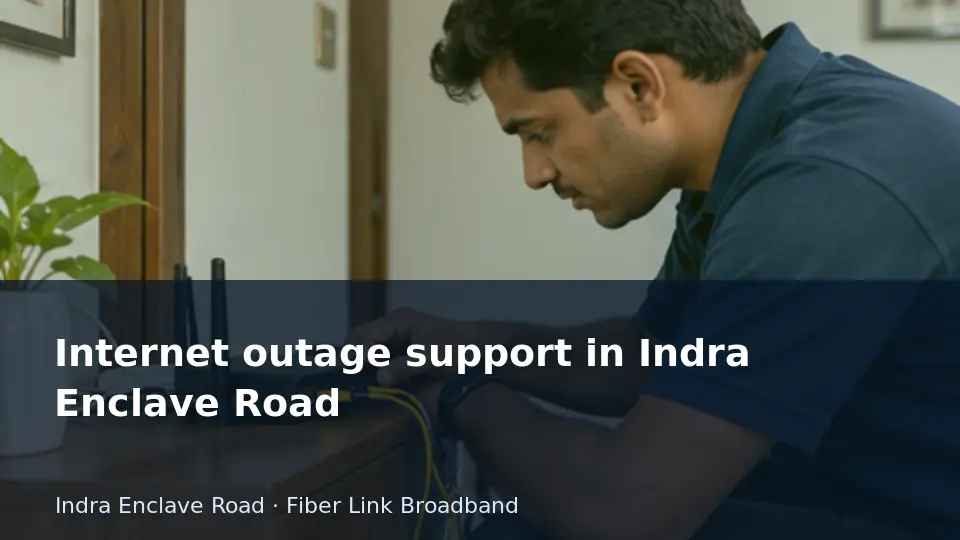 Internet outage support in Indra Enclave Road guide