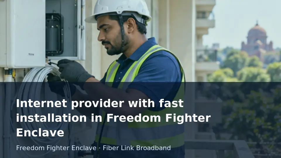 Internet provider with fast installation in Freedom Fighter Enclave guide