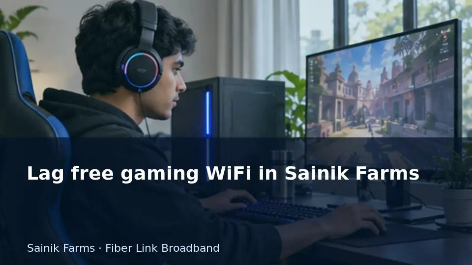 Lag free gaming WiFi in Sainik Farms guide