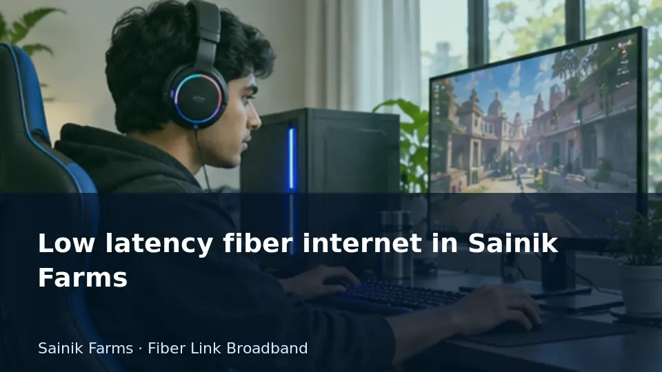 Low latency fiber internet in Sainik Farms guide