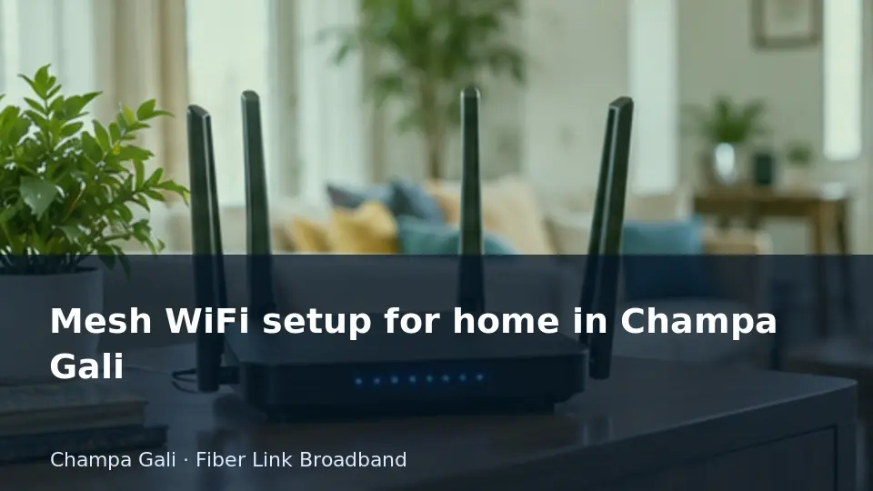 Mesh WiFi setup for home in Champa Gali guide