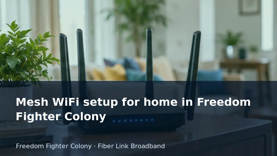 Mesh WiFi setup for home in Freedom Fighter Colony guide