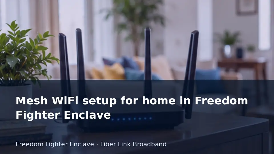 Mesh WiFi setup for home in Freedom Fighter Enclave guide