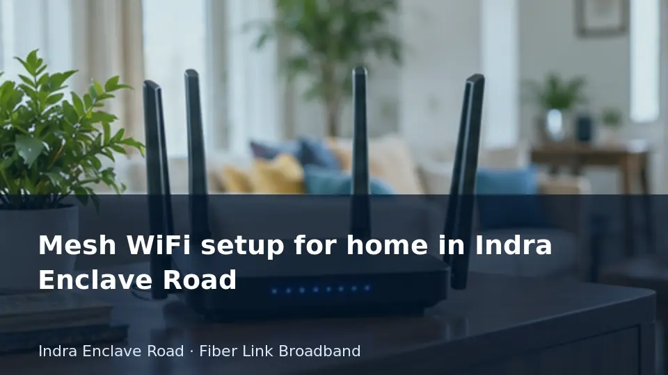 Mesh WiFi setup for home in Indra Enclave Road guide