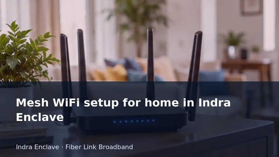 Mesh WiFi setup for home in Indra Enclave guide