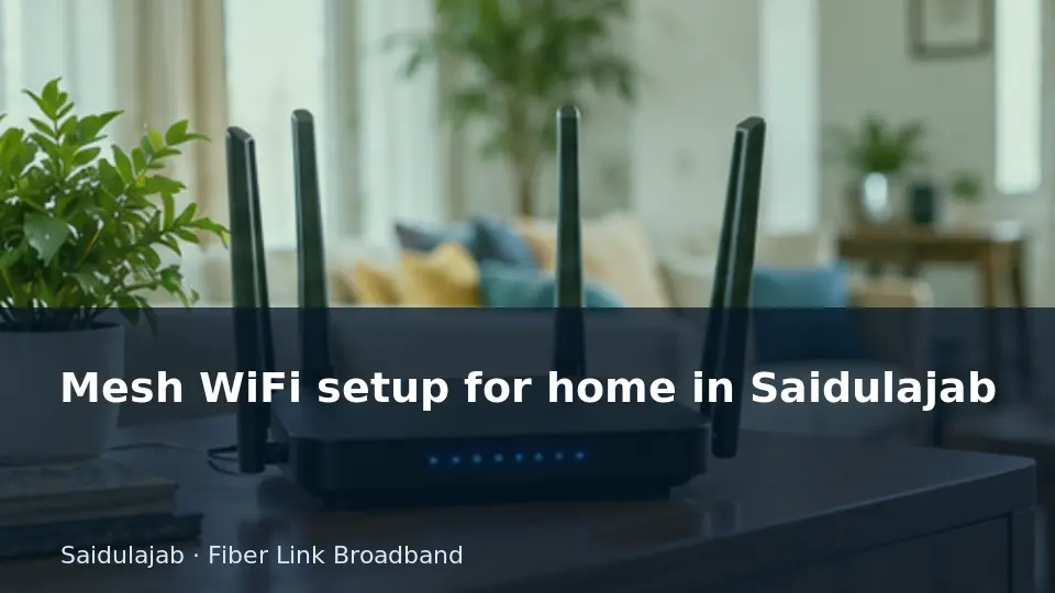 Mesh WiFi setup for home in Saidulajab guide