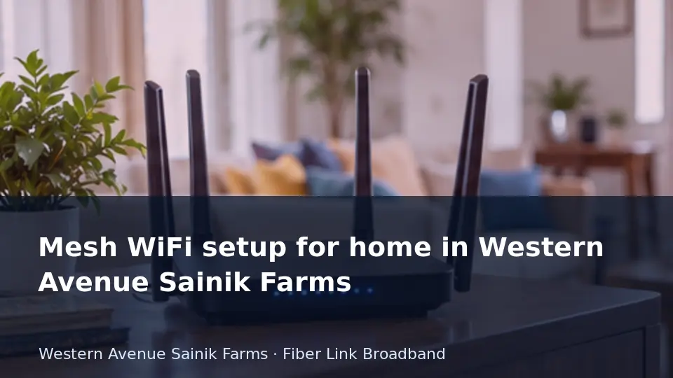 Mesh WiFi setup for home in Western Avenue Sainik Farms guide