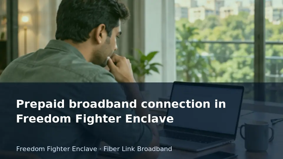 Prepaid broadband connection in Freedom Fighter Enclave guide