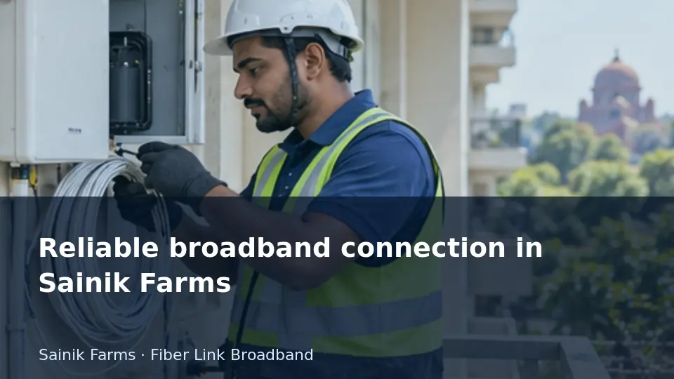 Reliable broadband connection in Sainik Farms guide