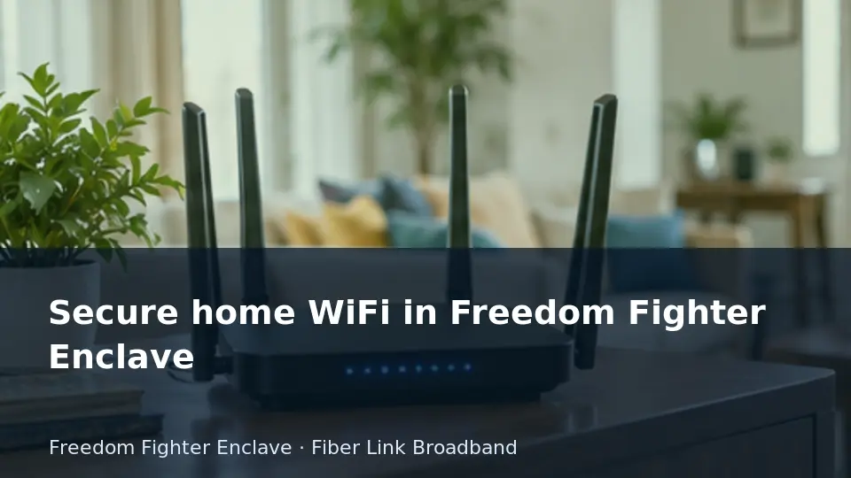 Secure home WiFi in Freedom Fighter Enclave guide