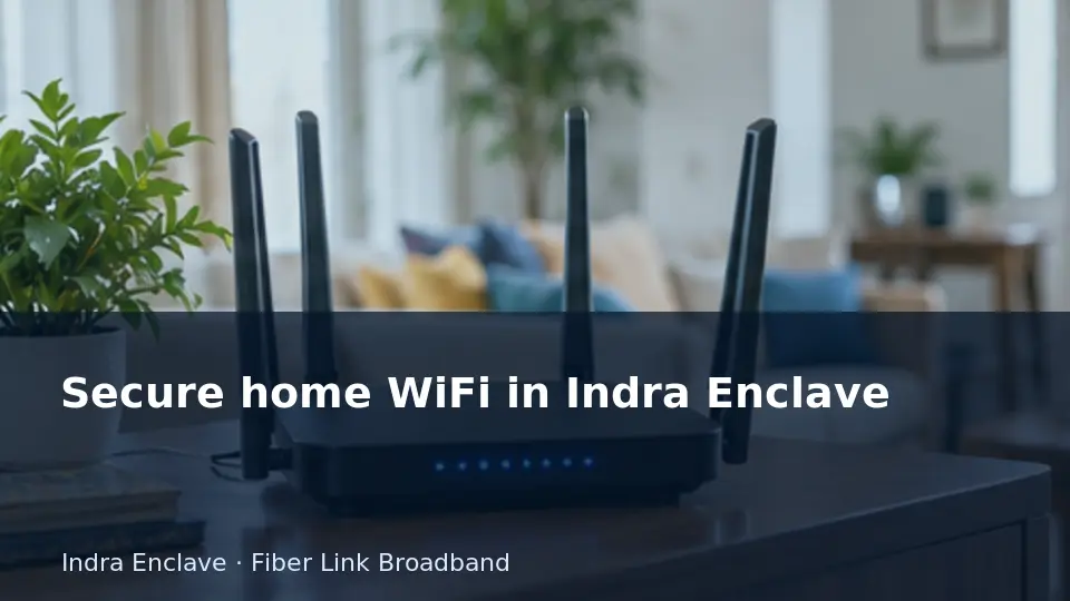 Secure home WiFi in Indra Enclave guide