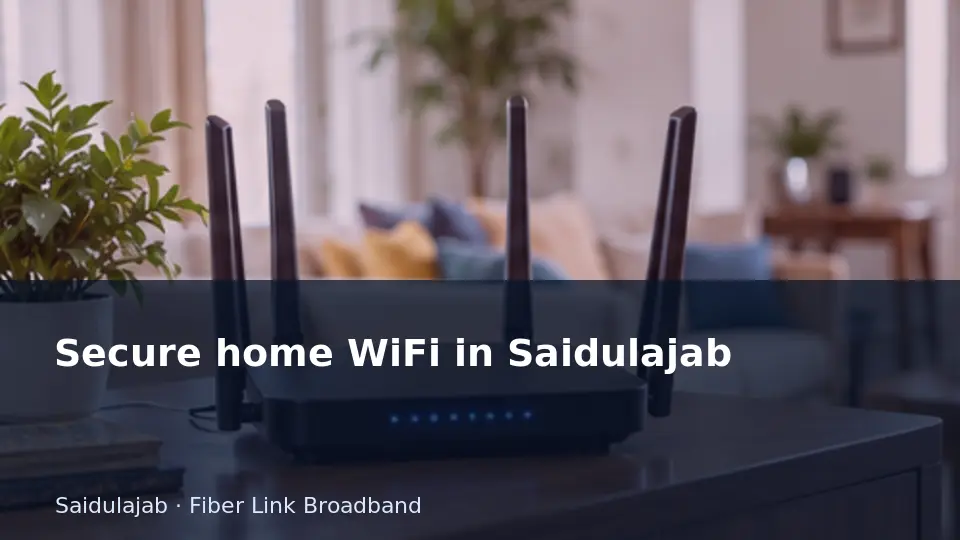 Secure home WiFi in Saidulajab guide