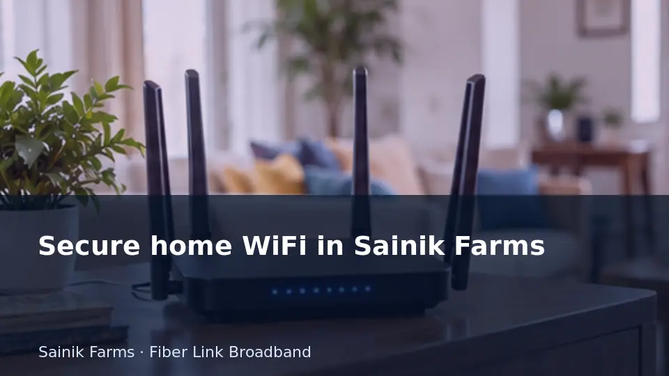 Secure home WiFi in Sainik Farms guide
