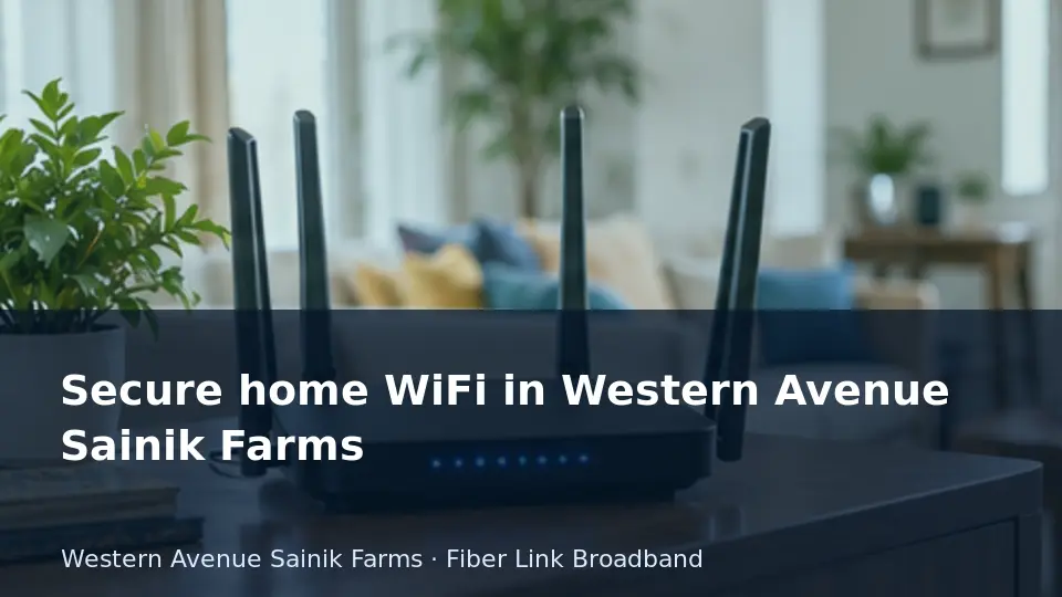 Secure home WiFi in Western Avenue Sainik Farms guide