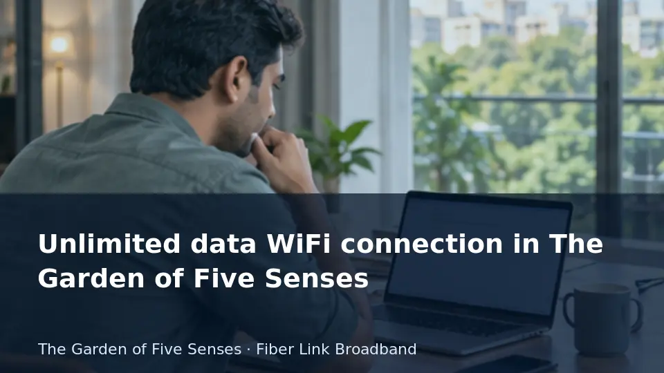 Unlimited data WiFi connection in The Garden of Five Senses guide