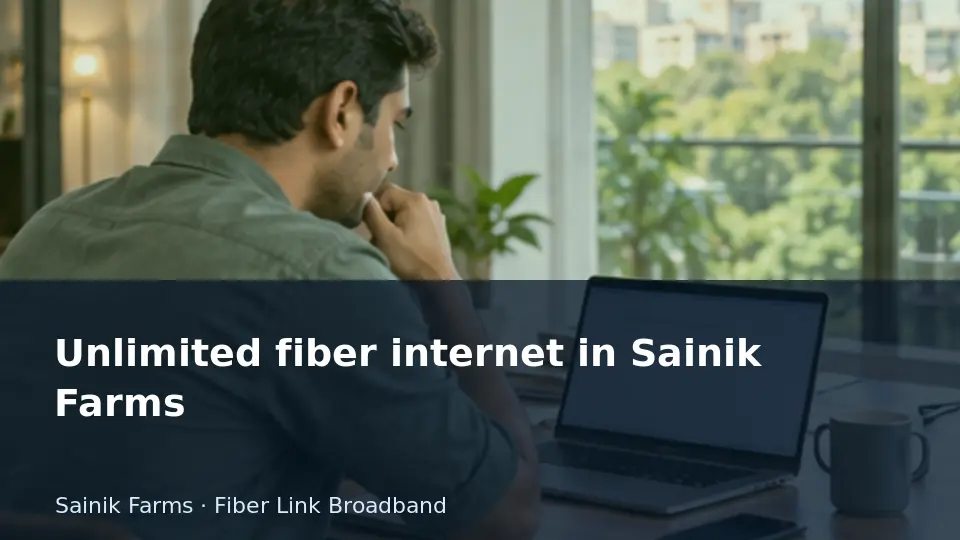 Unlimited fiber internet in Sainik Farms guide