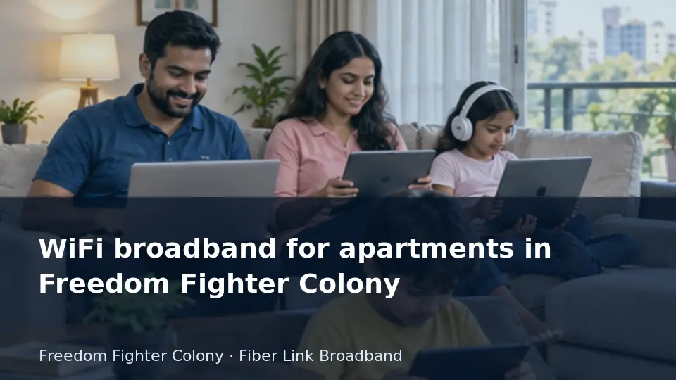 WiFi broadband for apartments in Freedom Fighter Colony guide