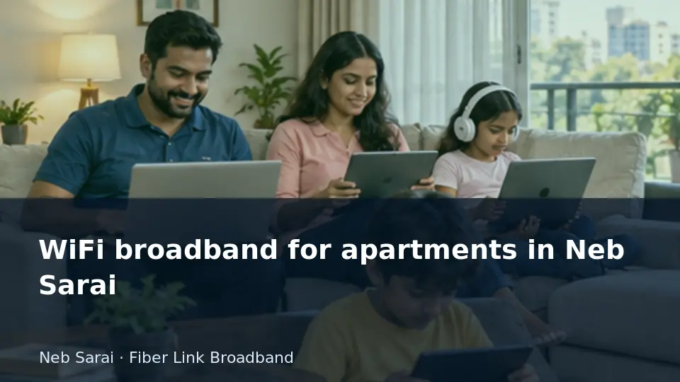 WiFi broadband for apartments in Neb Sarai guide