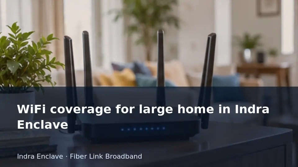 WiFi coverage for large home in Indra Enclave guide