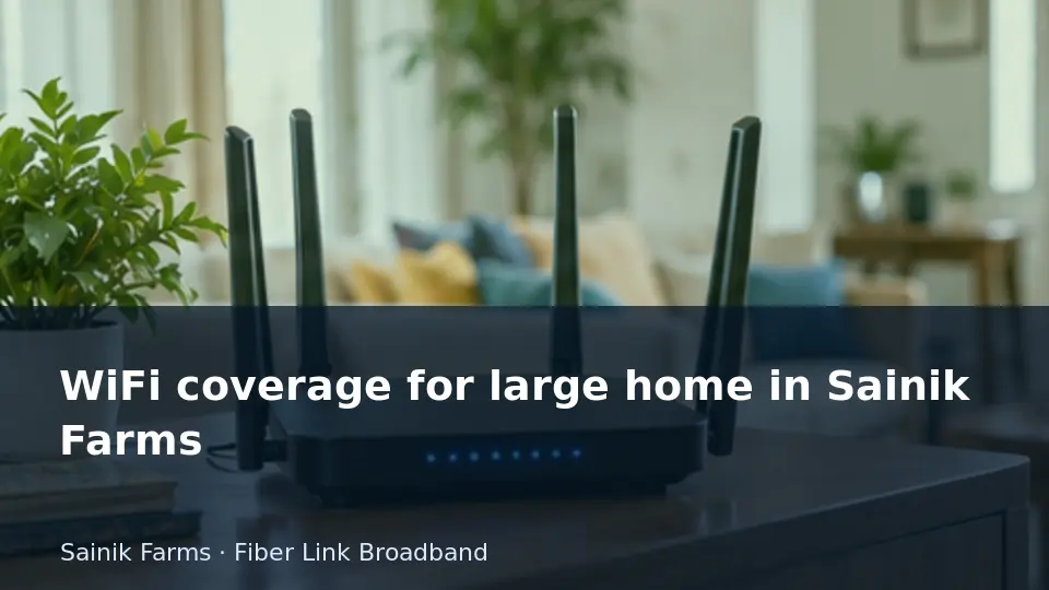 WiFi coverage for large home in Sainik Farms guide