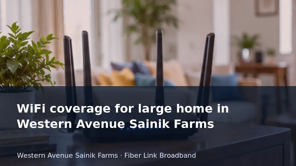 WiFi coverage for large home in Western Avenue Sainik Farms guide