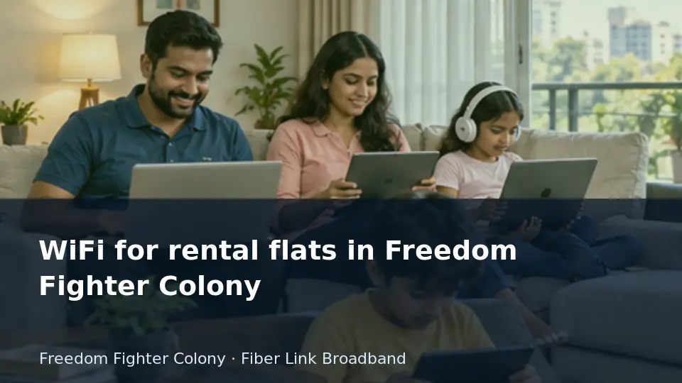 WiFi for rental flats in Freedom Fighter Colony guide