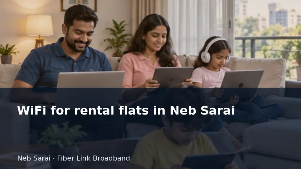 WiFi for rental flats in Neb Sarai guide